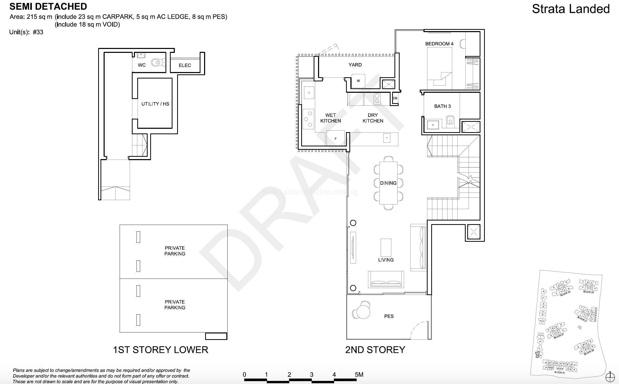 High Park Residences Floor Plan – Semi D 1st & 2nd Floor ...